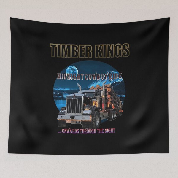 Artikelvorschau, TIMBER KINGS: MITTERNACHT-COWBOY-RITT...WEITER DURCH DAS NICHT / HOLZTRANSPORTER / KENWROTH W900 entworfen und verkauft von MK-GRAPHICS2020.