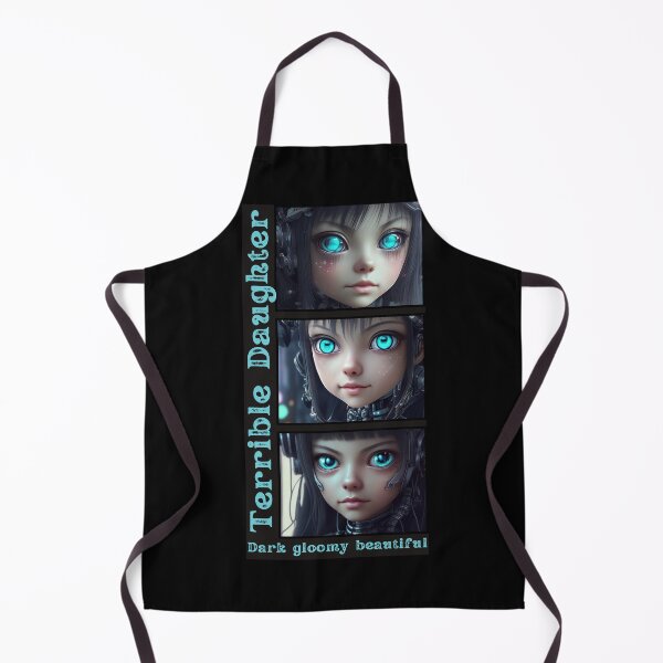 Item preview, Cyborg Goth Girl - Dark Gloomy Beautiful Sci-Fi Art | Terrible Daughter Designs designed and sold by ruthoarabia.
