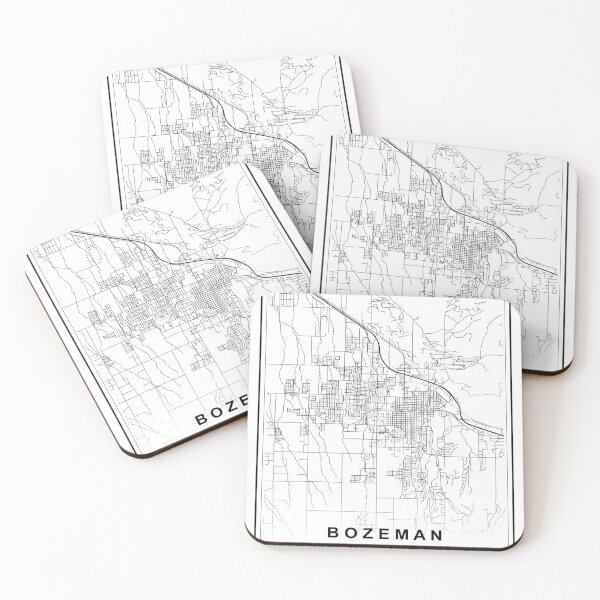 Item preview, Bozeman City Map designed and sold by SHAMPAIN-ART-CO.
