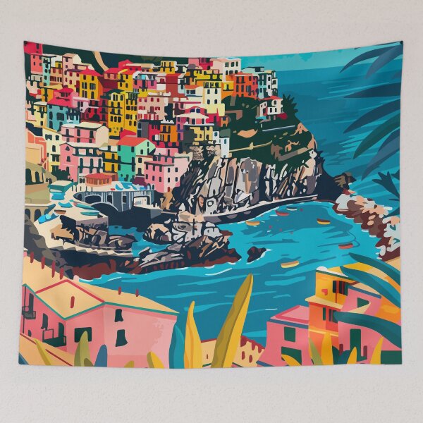 Aperçu de l'œuvre Cinque Terre Ligurie Italie Esthétique créée et vendue par LVTFCOarts.