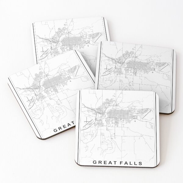 Item preview, Great Falls City Map designed and sold by SHAMPAIN-ART-CO.