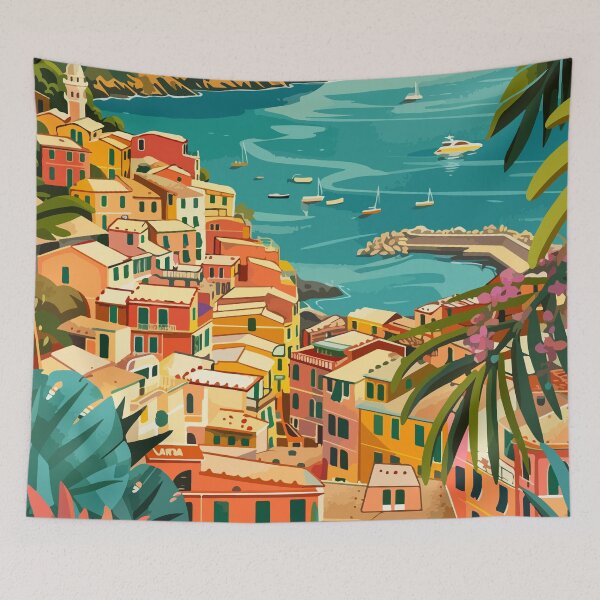 Aperçu de l'œuvre Ligurie Art Esthétique Cinque Terre créée et vendue par LVTFCOarts.