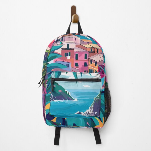 Artikelvorschau, Cinque Terre Italien Kunst Illustration entworfen und verkauft von LVTFCOarts.