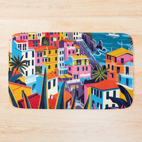 Artikelvorschau, Cinque Terre Italien Ästhetische Illustration entworfen und verkauft von LVTFCOarts.