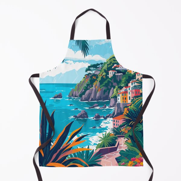 Aperçu de l'œuvre Illustration minimaliste des Cinque Terre en Italie créée et vendue par LVTFCOarts.