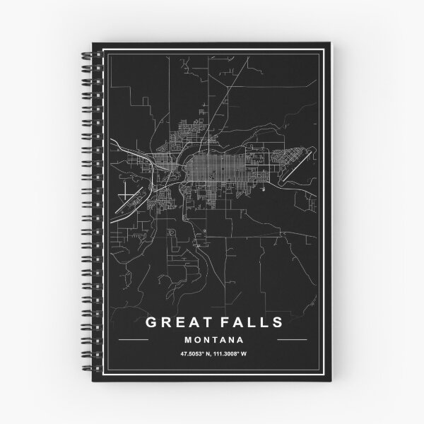 Item preview, Great Falls City Map designed and sold by SHAMPAIN-ART-CO.
