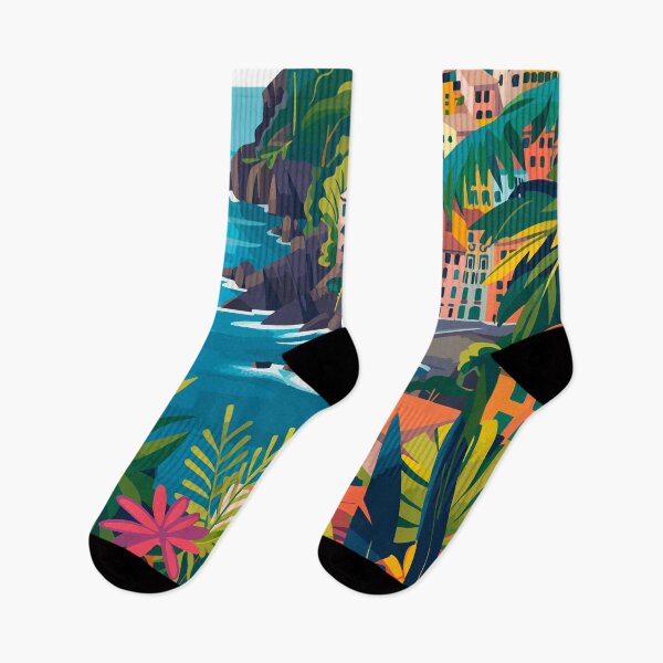Artikelvorschau, Cinque Terre Kunst Italien Ligurien Illustration entworfen und verkauft von LVTFCOarts.