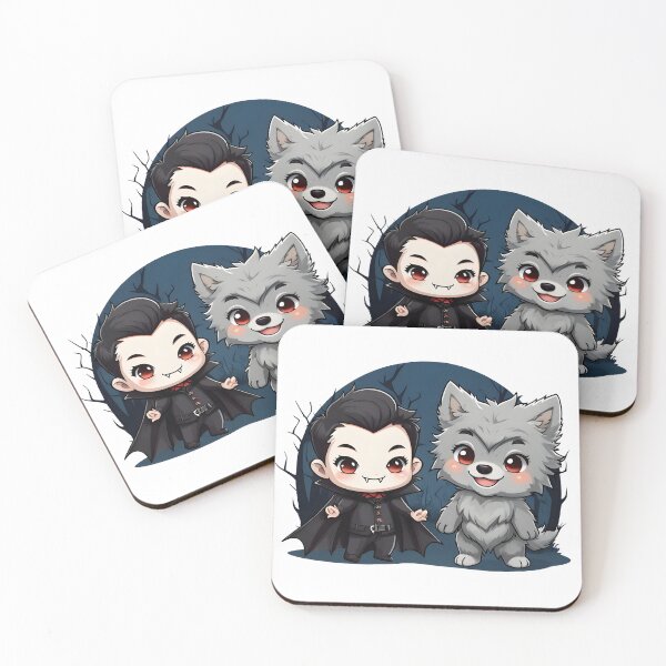Item preview, Kawaii Vampire and Werewolf Halloween designed and sold by Snackwear Apparel.