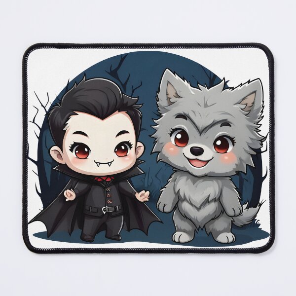 Item preview, Kawaii Vampire and Werewolf Halloween designed and sold by Snackwear Apparel.