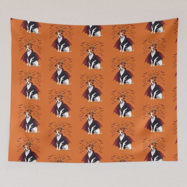 Item preview, Adorable Jack Russell Terrier in Vampire Cape - "Happy Howloween" - Halloween Design for Products designed and sold by GoodyPaws.