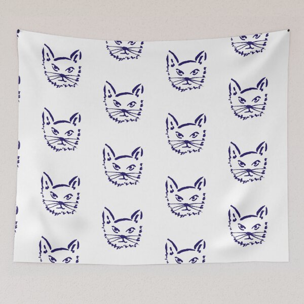 Item preview, Navy Sassy Cat designed and sold by MagentaTwilight.