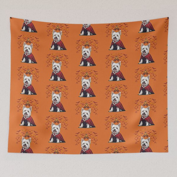 Item preview, Adorable West Highland White Terrier in Vampire Cape - "Happy Howloween" - Halloween Design for Products designed and sold by GoodyPaws.