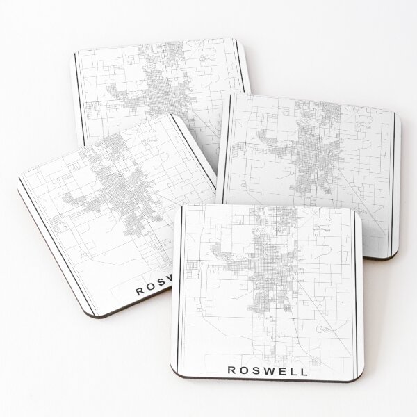 Item preview, Roswell City Map designed and sold by SHAMPAIN-ART-CO.