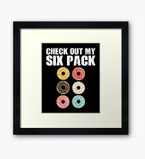 Check Out My 6-Pack Shirt Funny Love Donuts Gear Framed Print