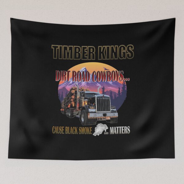 Artikelvorschau, TIMBER KINGS: DIRT ROAD COWBOYS ... SCHWARZER RAUCH IST WICHTIG, HOLZTRANSPORTER, KENWORTH W900 entworfen und verkauft von MK-GRAPHICS2020.