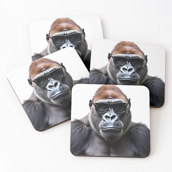 Item preview, Funny Gorilla wearing sunglasses designed and sold by LazyOwlStore.