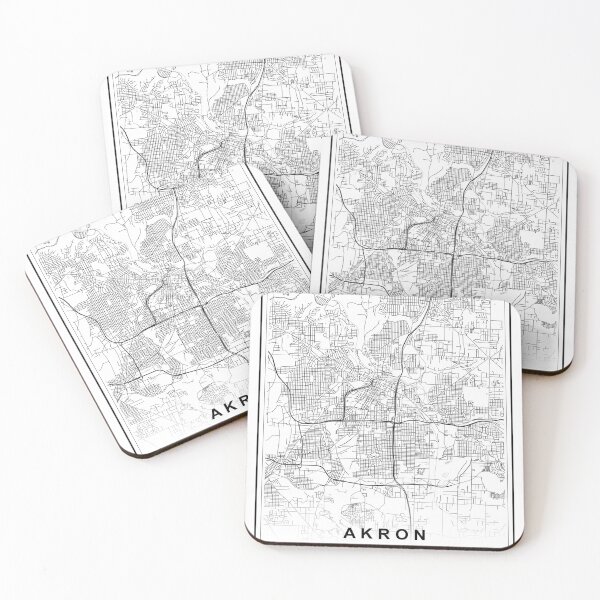 Item preview, Akron City Map designed and sold by SHAMPAIN-ART-CO.