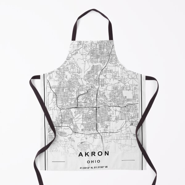 Item preview, Akron City Map designed and sold by SHAMPAIN-ART-CO.