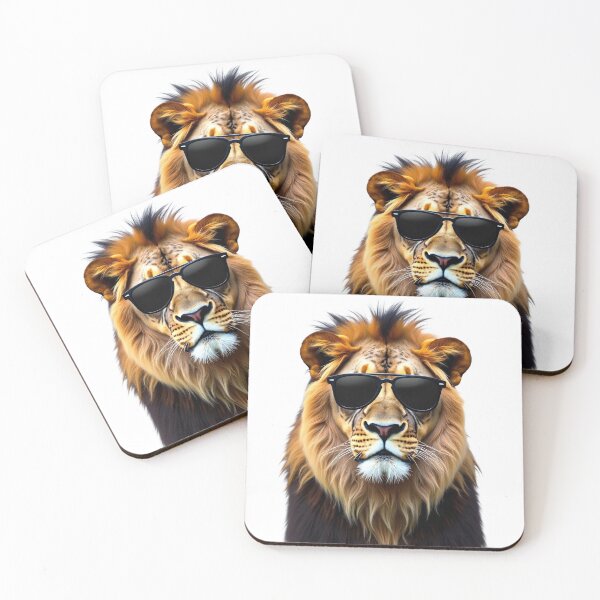 Item preview, Funny cool Lion wearing sunglasses designed and sold by LazyOwlStore.