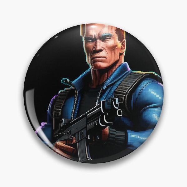 Item preview, 16 Bit Arnie looks like he wants to blow your head off... designed and sold by Tim Aucoin.