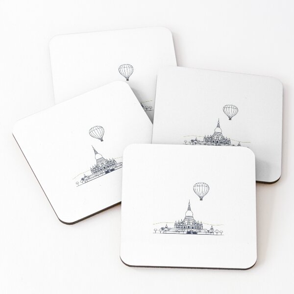 Item preview, Bagan with hot air balloon designed and sold by BurmaThreads.