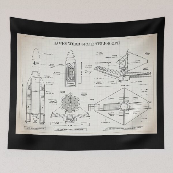 Item preview, James Webb Space Telescope (Ivory Brown) designed and sold by BGALAXY.