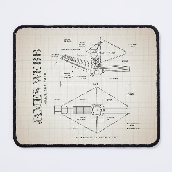 Item preview, James Webb Space Telescope (Ivory Brown) designed and sold by BGALAXY.