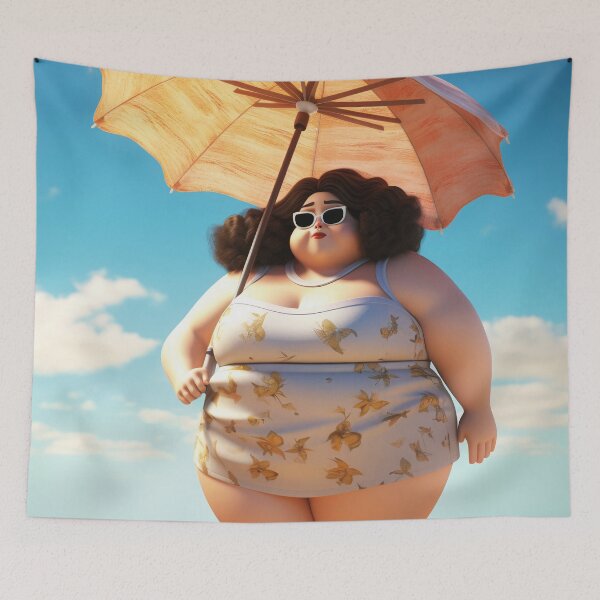 Item preview, fat woman on the beach designed and sold by Mauswohn.