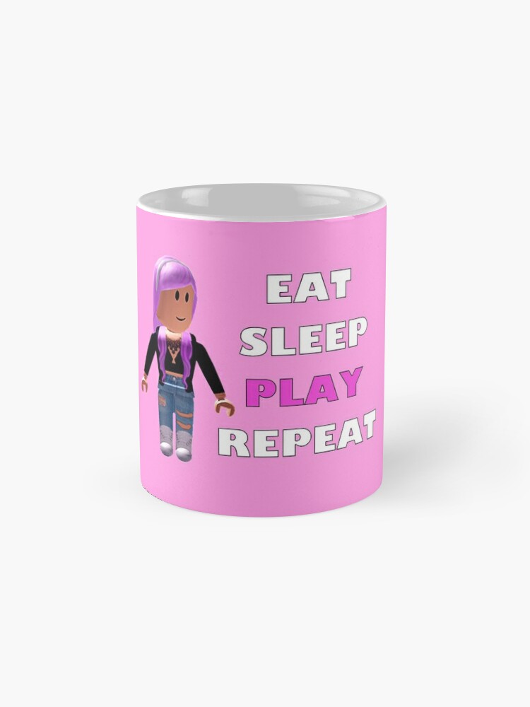 Roblox Eat Sleep Play Repeat Mugs - roblox noob mugs redbubble