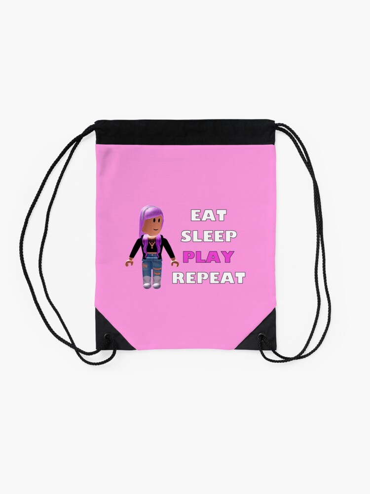 Roblox Eat Sleep Play Repeat Drawstring Bag By Hypetype Redbubble - roblox drawstring bag by jogoatilanroso redbubble