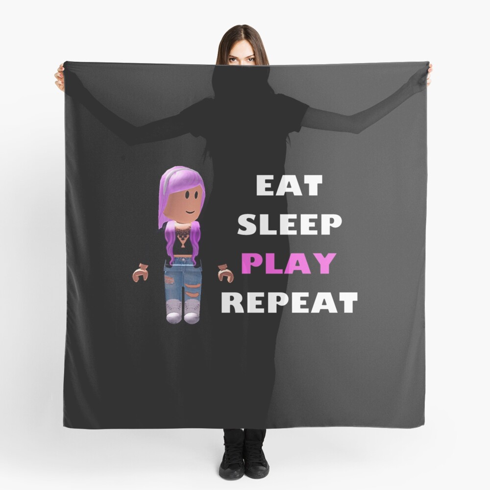 Panuelo Roblox Eat Sleep Play Repeat De Hypetype Redbubble - roblox default noob face lámina fotográfica