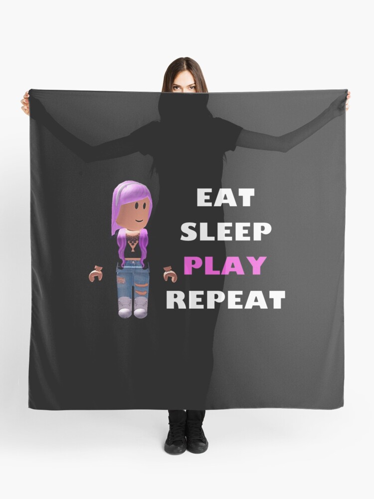 Roblox Eat Sleep Play Repeat Scarf By Hypetype Redbubble - eat sleep play repeat top roblox