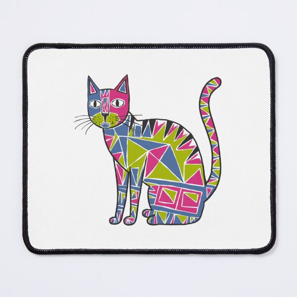 Item preview, Chaotic Feline, A Bold and Vibrant Cat Illustration, Modern Chaos in Vivid Colors, funnyfits70, Humor, Funny designed and sold by FunnyFits70.