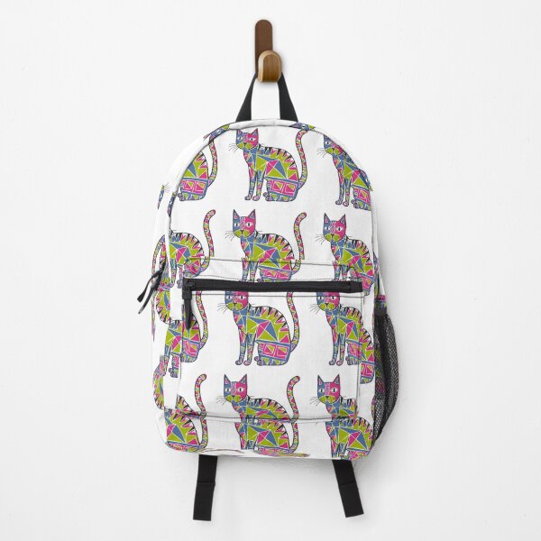 Item preview, Chaotic Feline, A Bold and Vibrant Cat Illustration, Modern Chaos in Vivid Colors, funnyfits70, Humor, Funny designed and sold by FunnyFits70.