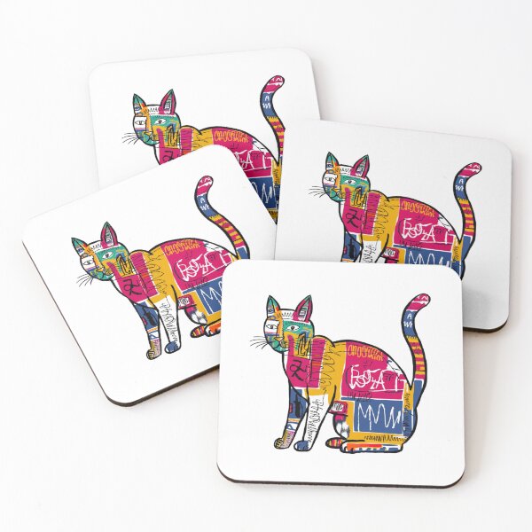 Item preview, Chaotic Feline, A Bold and Vibrant Cat Illustration, Modern Chaos in Vivid Colors, funnyfits70, Humor, Funny designed and sold by FunnyFits70.