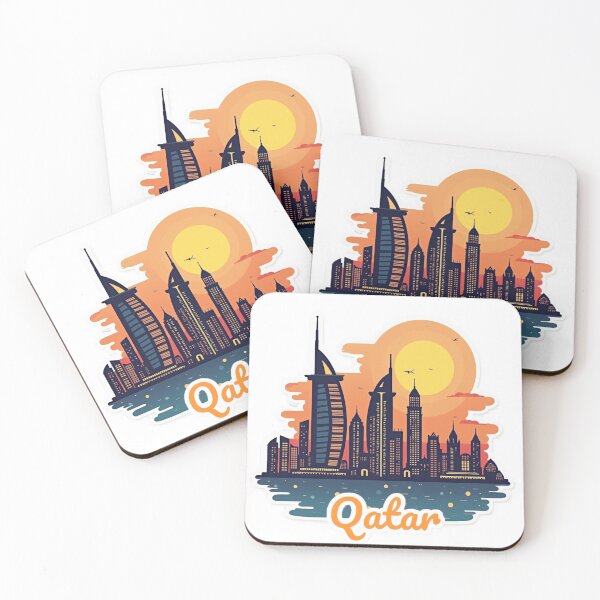 Item preview, Qatar Skyline of City designed and sold by ArtfullyRooted.