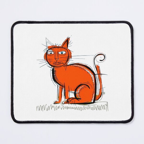 Item preview, Chaotic Feline, A Bold and Vibrant Cat Illustration, Modern Chaos in Vivid Colors, funnyfits70, Humor, Funny designed and sold by FunnyFits70.