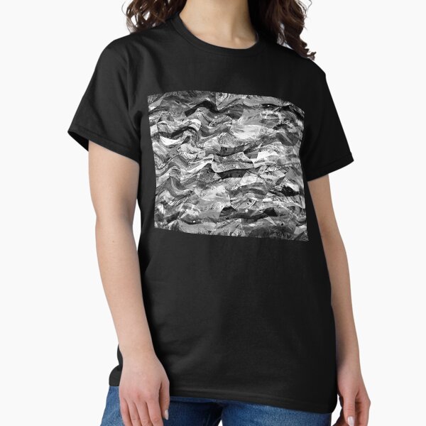 Vista previa del artículo con la obra «Peces tropicales abstractos en blanco y negro», diseñado y vendido por AintJames.