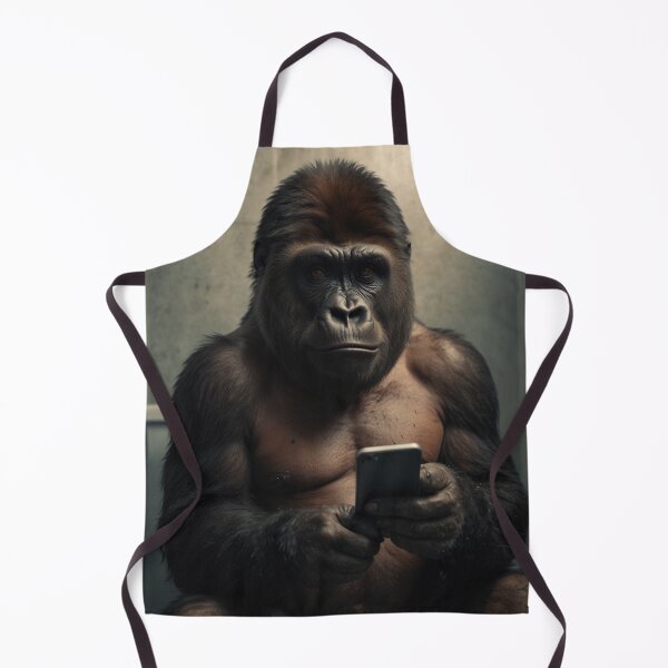 Item preview, Funny Gorilla on Toilet with Smartphone designed and sold by vk09.
