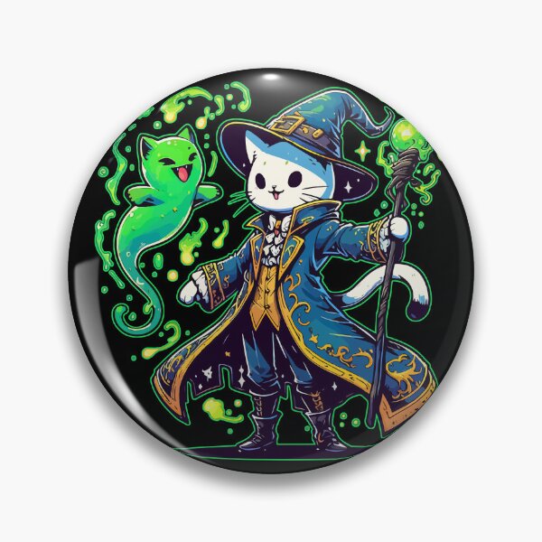 Item preview, Funny Nekomancer Witchy Kawaii Cat designed and sold by TomFrontierArt.
