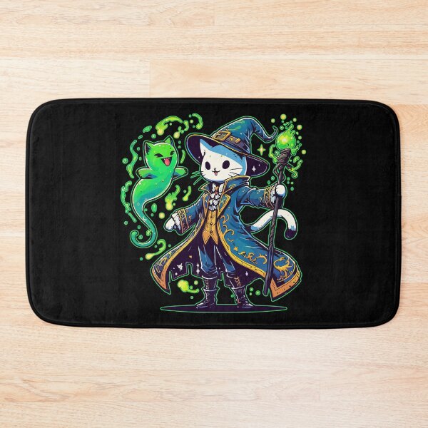Item preview, Funny Nekomancer Witchy Kawaii Cat designed and sold by TomFrontierArt.