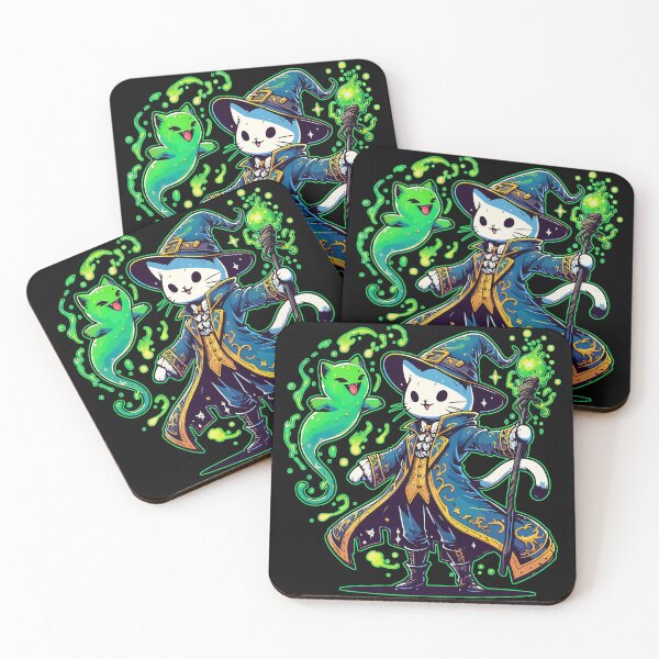 Item preview, Funny Nekomancer Witchy Kawaii Cat designed and sold by TomFrontierArt.