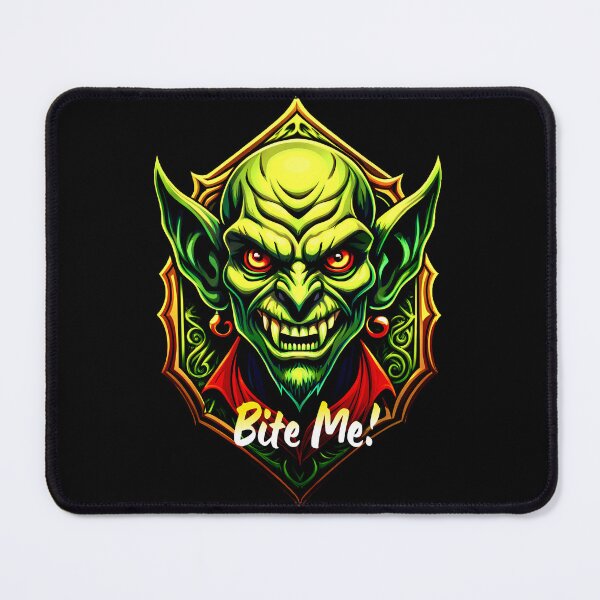 Item preview, Glowing-Eyed Green Goblin - Bite Me Art designed and sold by VikArtStudio.