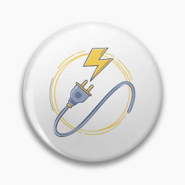 Item preview, electric plug and lightning symbol designed and sold by rasagamastore.