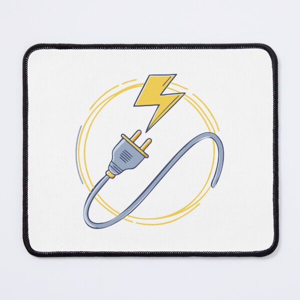 Item preview, electric plug and lightning symbol designed and sold by rasagamastore.