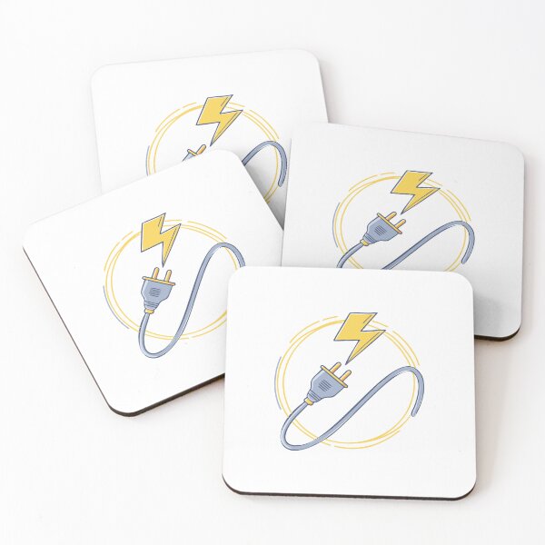 Item preview, electric plug and lightning symbol designed and sold by rasagamastore.