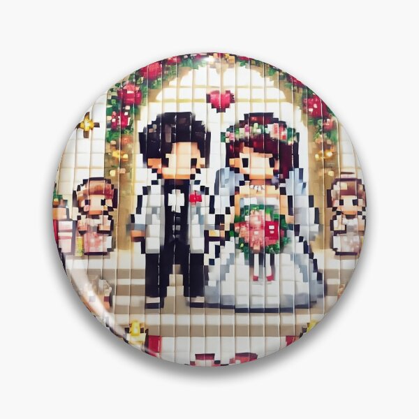 Item preview, "Pixel Love: Christmas Wedding" designed and sold by RabbitDesign777.