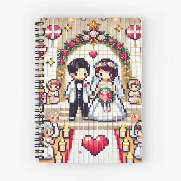 Item preview, "Pixel Love: Christmas Wedding" designed and sold by RabbitDesign777.