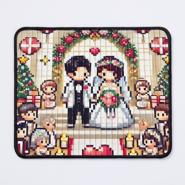 Item preview, "Pixel Love: Christmas Wedding" designed and sold by RabbitDesign777.