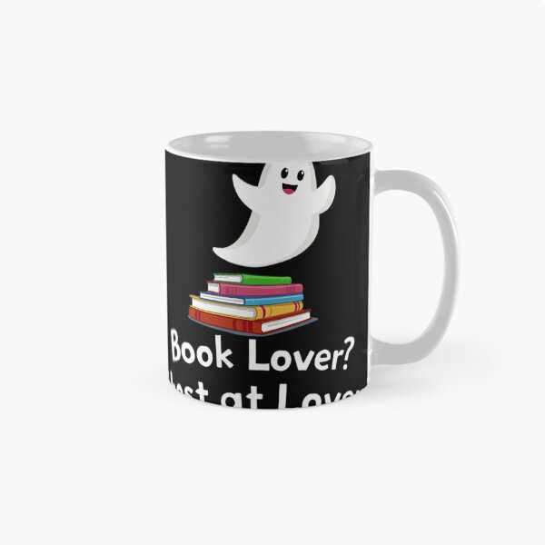 Item preview, "Book Lover? Ghost Lover? Both!" Floating Ghost with Stack of Books T-Shirt | Perfect for Halloween and Book Lovers Day designed and sold by AI-volution.